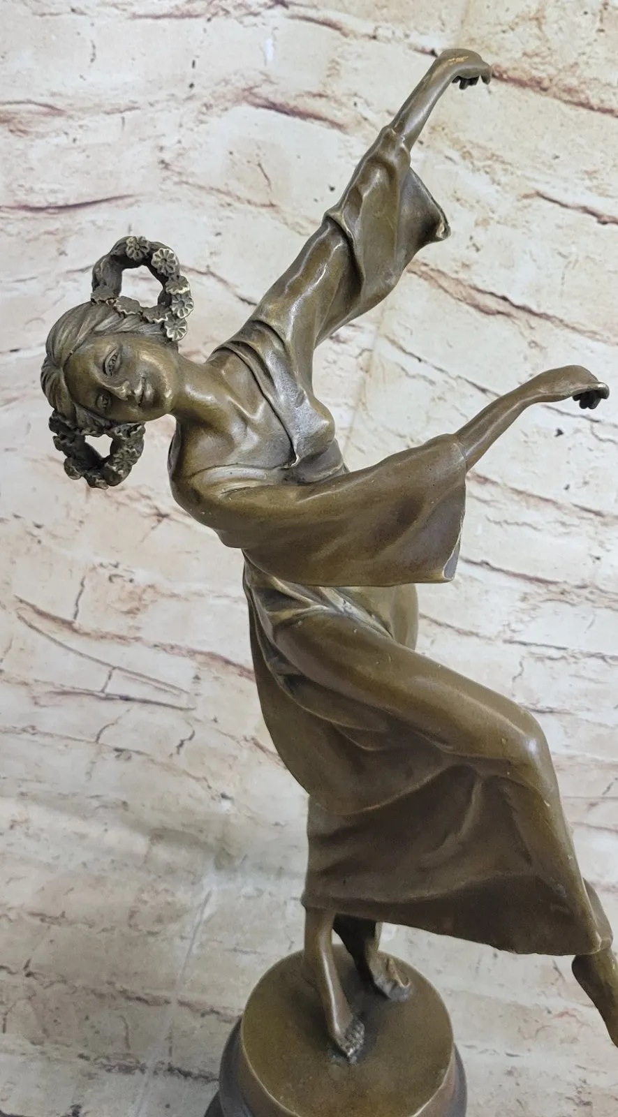 ART NOUVEAU SIGNED BRONZE GYPSY DANCER STATUE FIGURINE FIGURE SCULPTURE ARTWORK