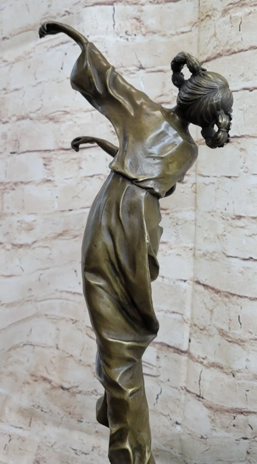 ART NOUVEAU SIGNED BRONZE GYPSY DANCER STATUE FIGURINE FIGURE SCULPTURE ARTWORK