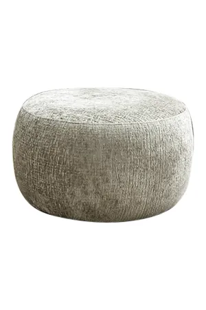 Beige Round Pouf | OROA Cassie