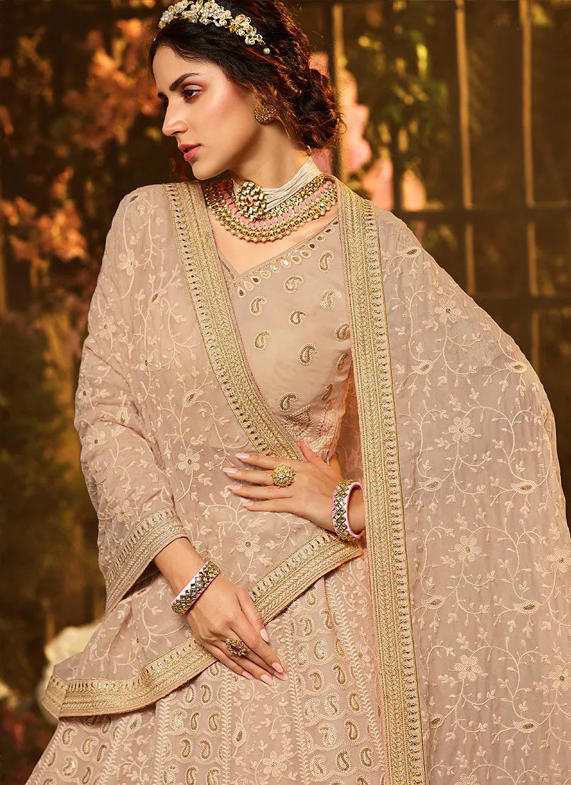 Beige Wedding Lehenga Choli