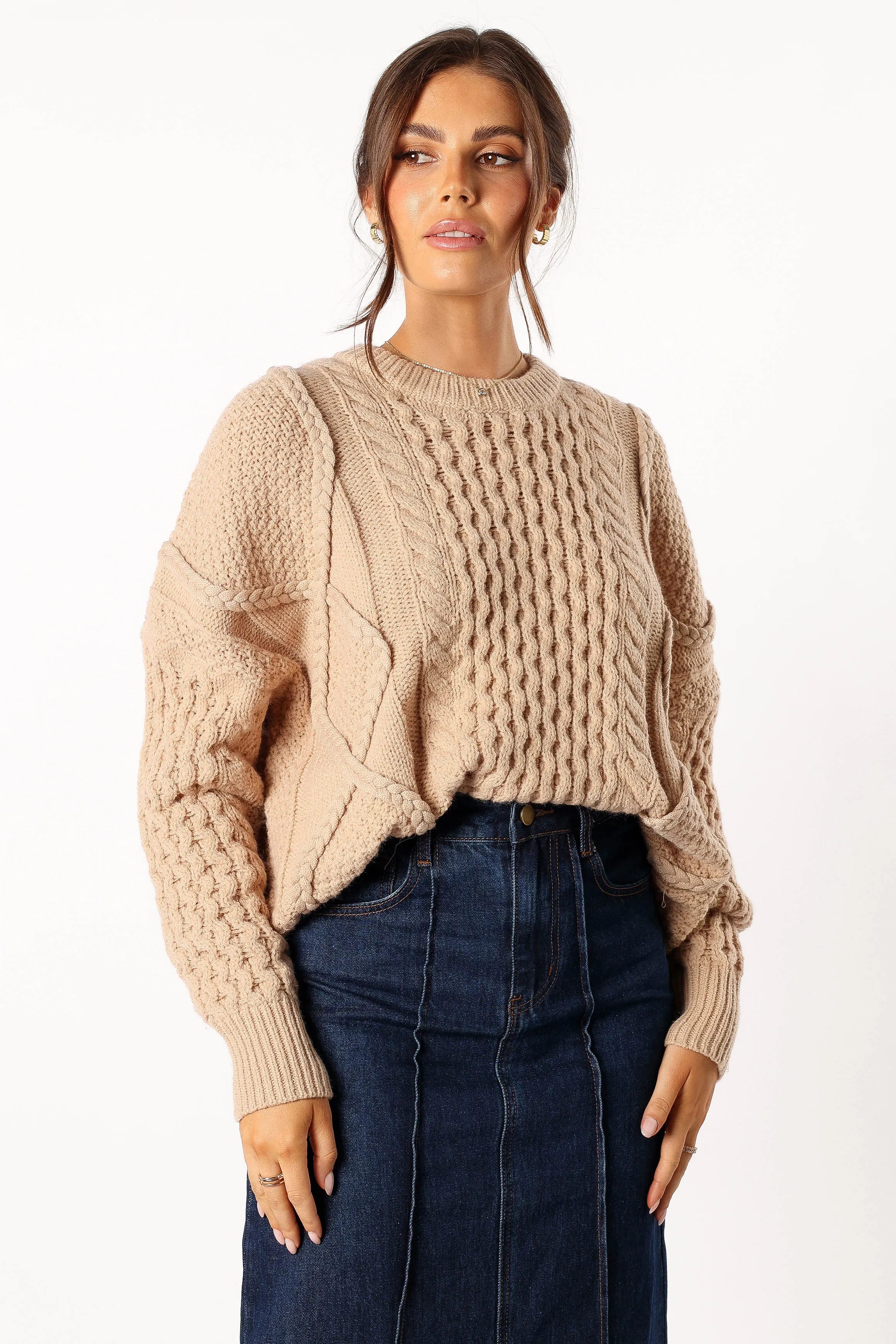 Bentley Knit Sweater - Oatmeal