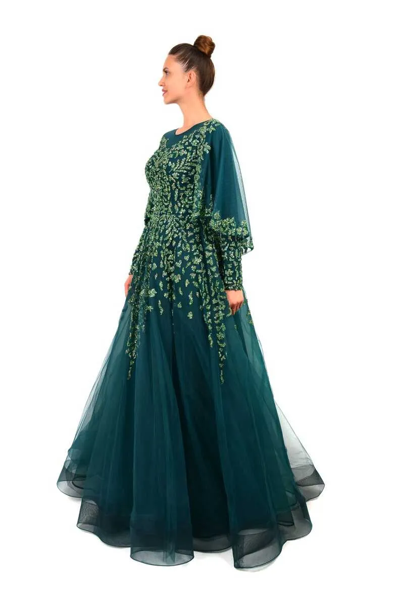 BLY 05800 Emarald Green Gown