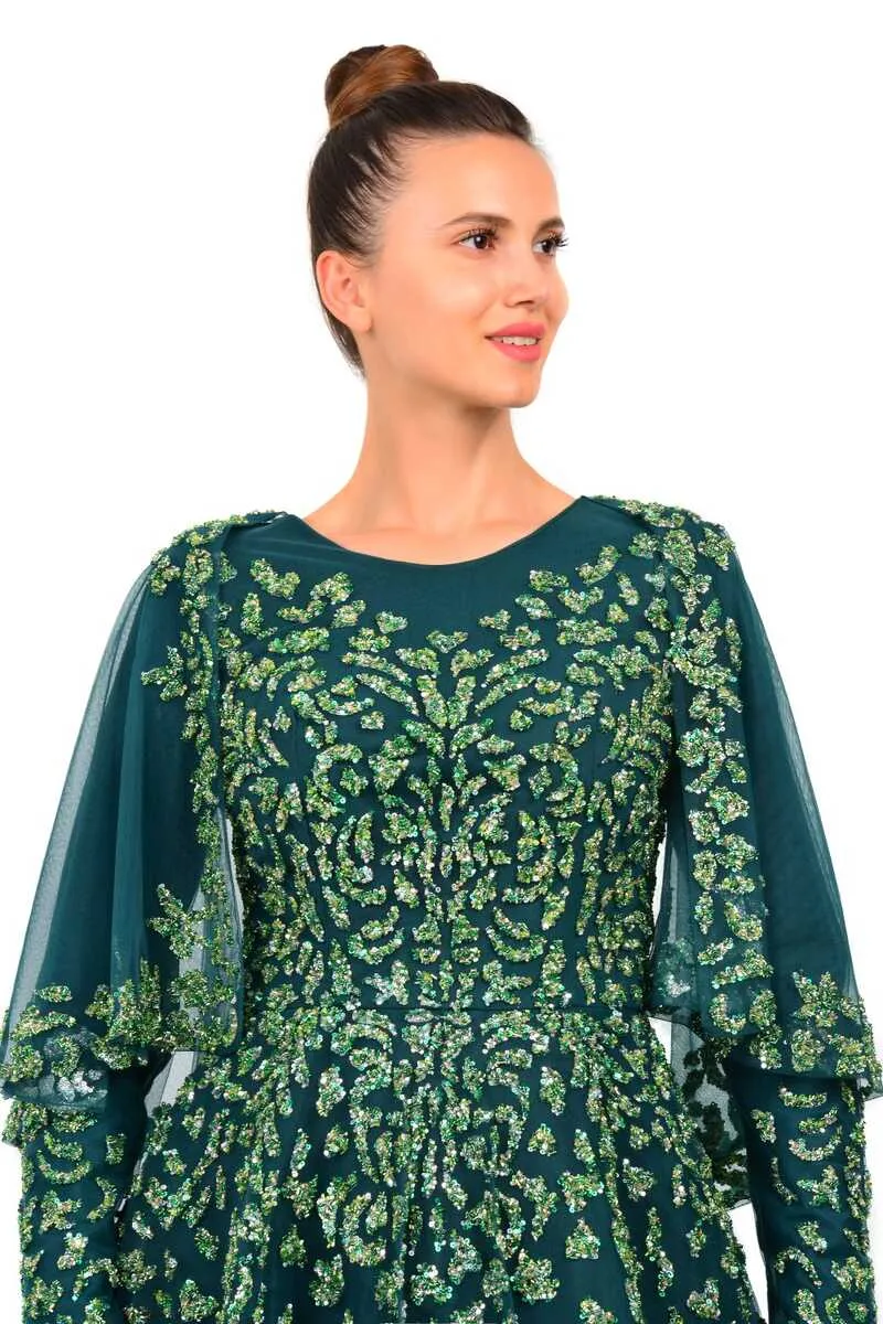 BLY 05800 Emarald Green Gown