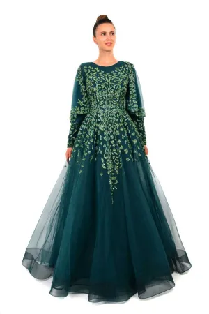 BLY 05800 Emarald Green Gown