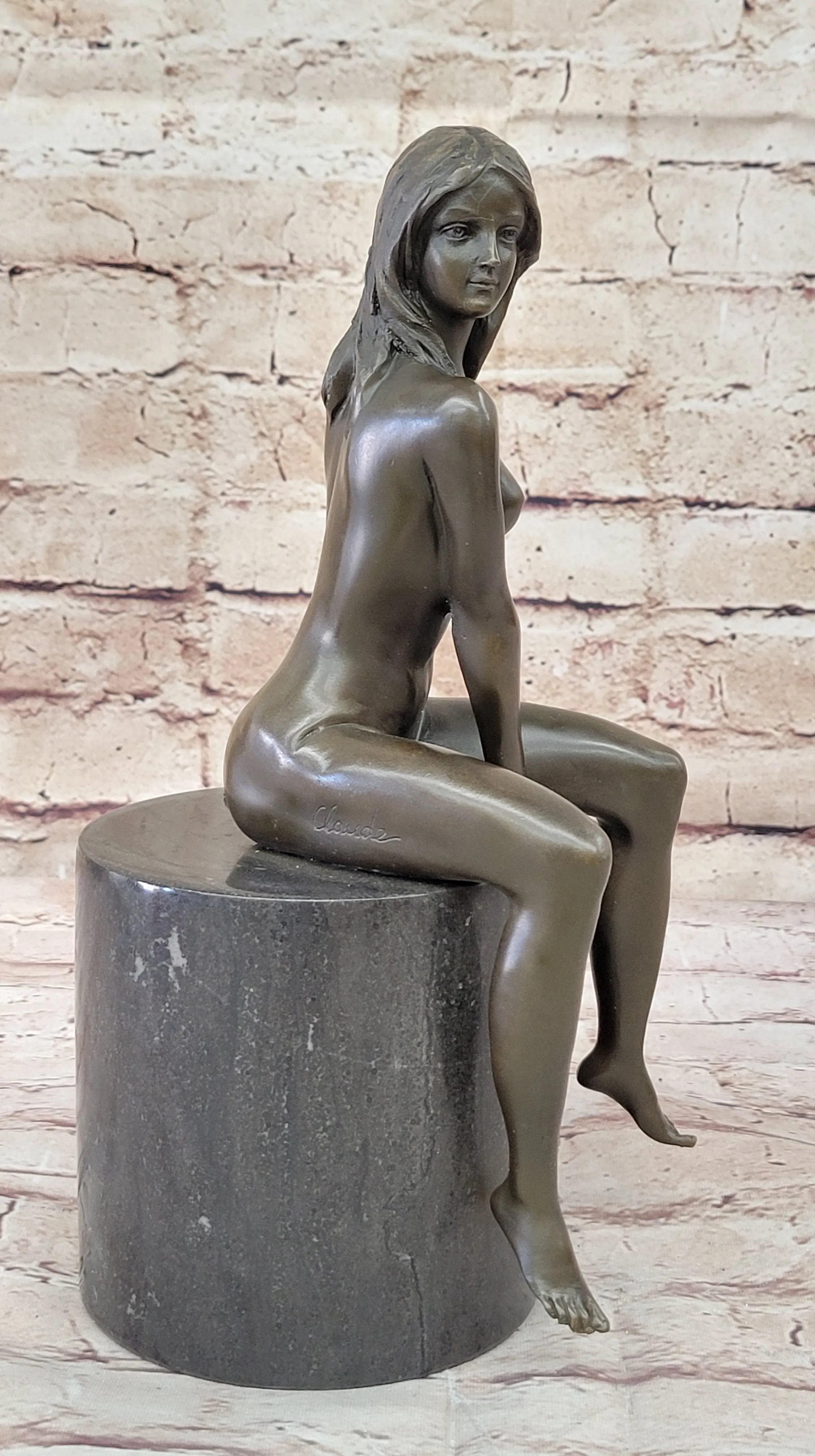 Bronze Sculpture Art Deco Sexy Exotic Nude Female Bronze Sculpture Figure