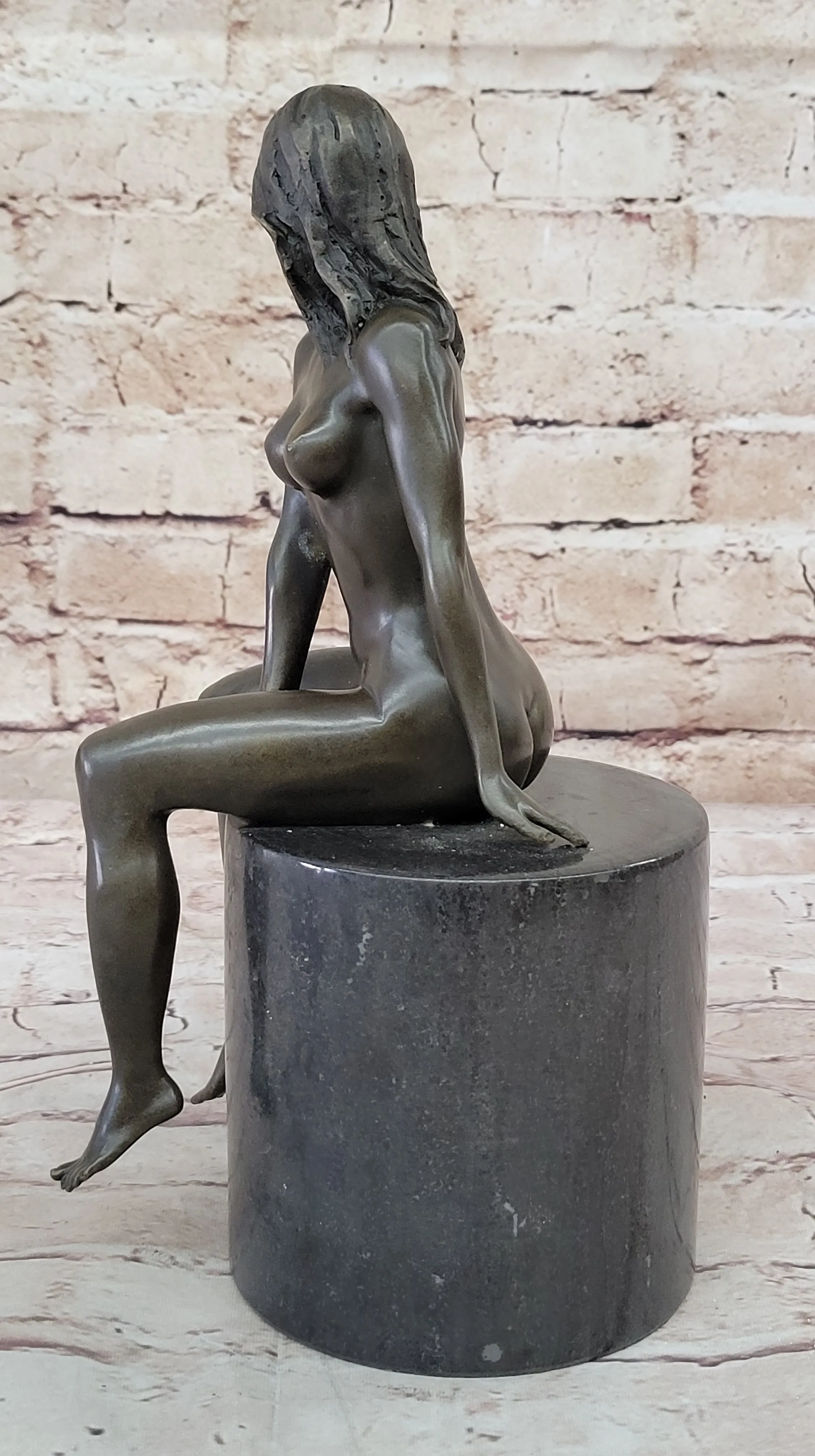 Bronze Sculpture Art Deco Sexy Exotic Nude Female Bronze Sculpture Figure