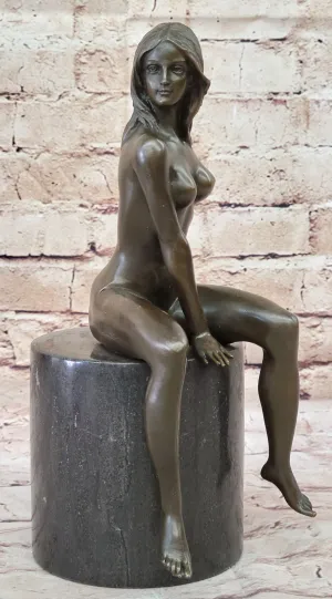 Bronze Sculpture Art Deco Sexy Exotic Nude Female Bronze Sculpture Figure