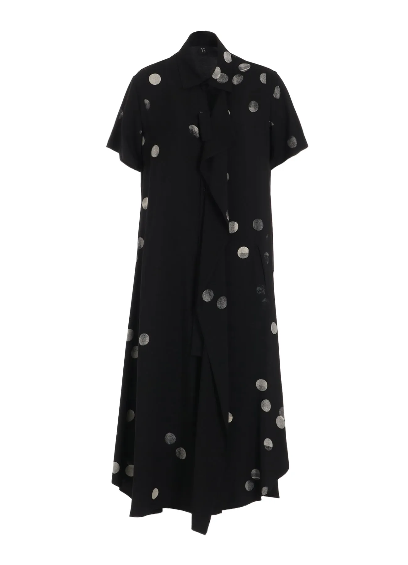 CU/RY GABARDINE DOT LEFT CLOTH DRESS