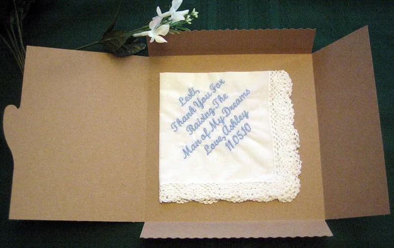 Embroidered Mother of the Bride Gift – Mother of the Bride Handkerchief – 86B