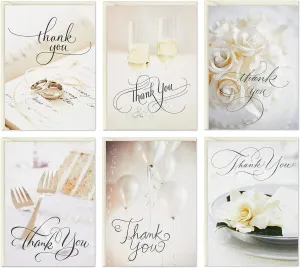 Hallmark Wedding Thank You Cards Assortment, Wedding Icons (36 Thank You Notes with Envelopes)