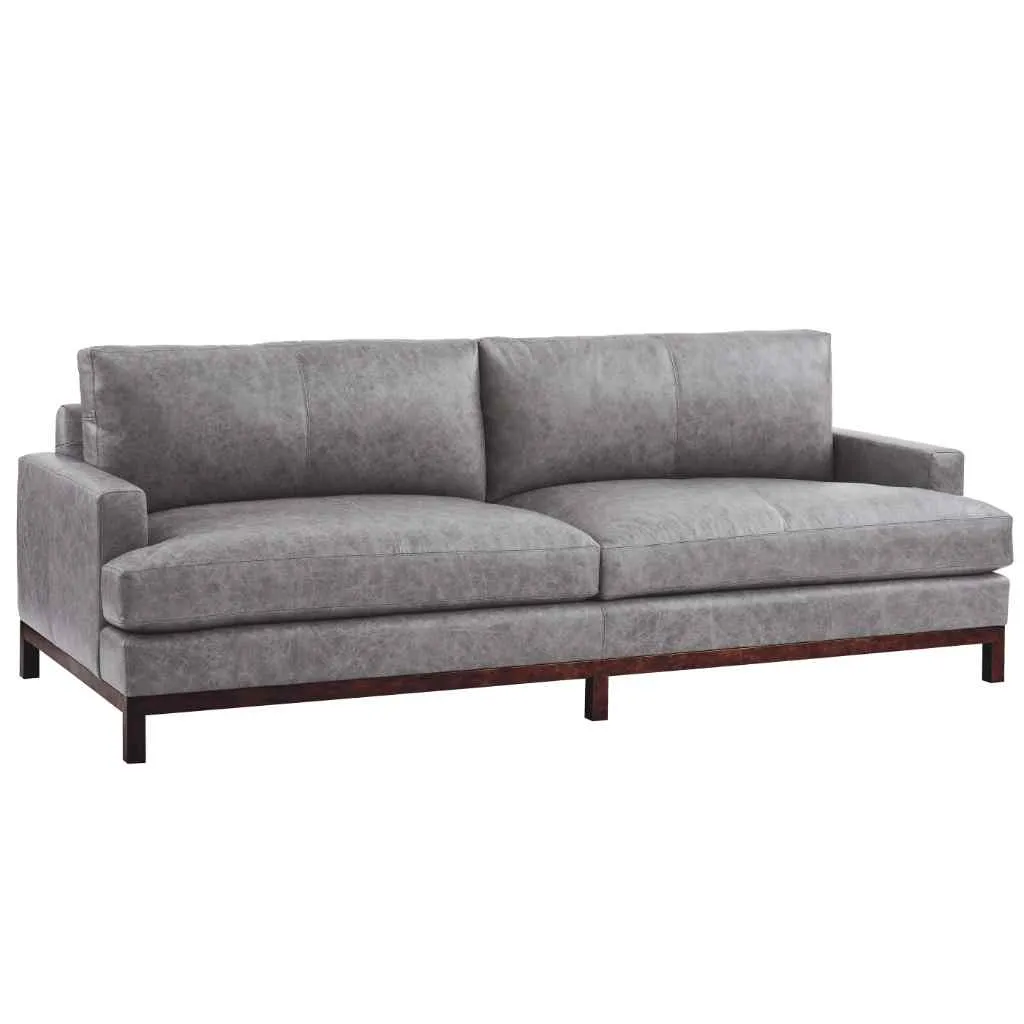 Horizon Leather Sofa - Bronze - Barclay Butera Upholstery