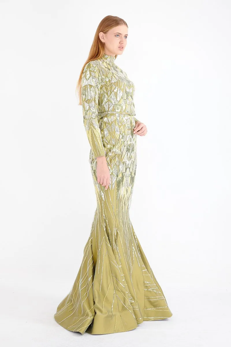 I&C Nancy Gown Green