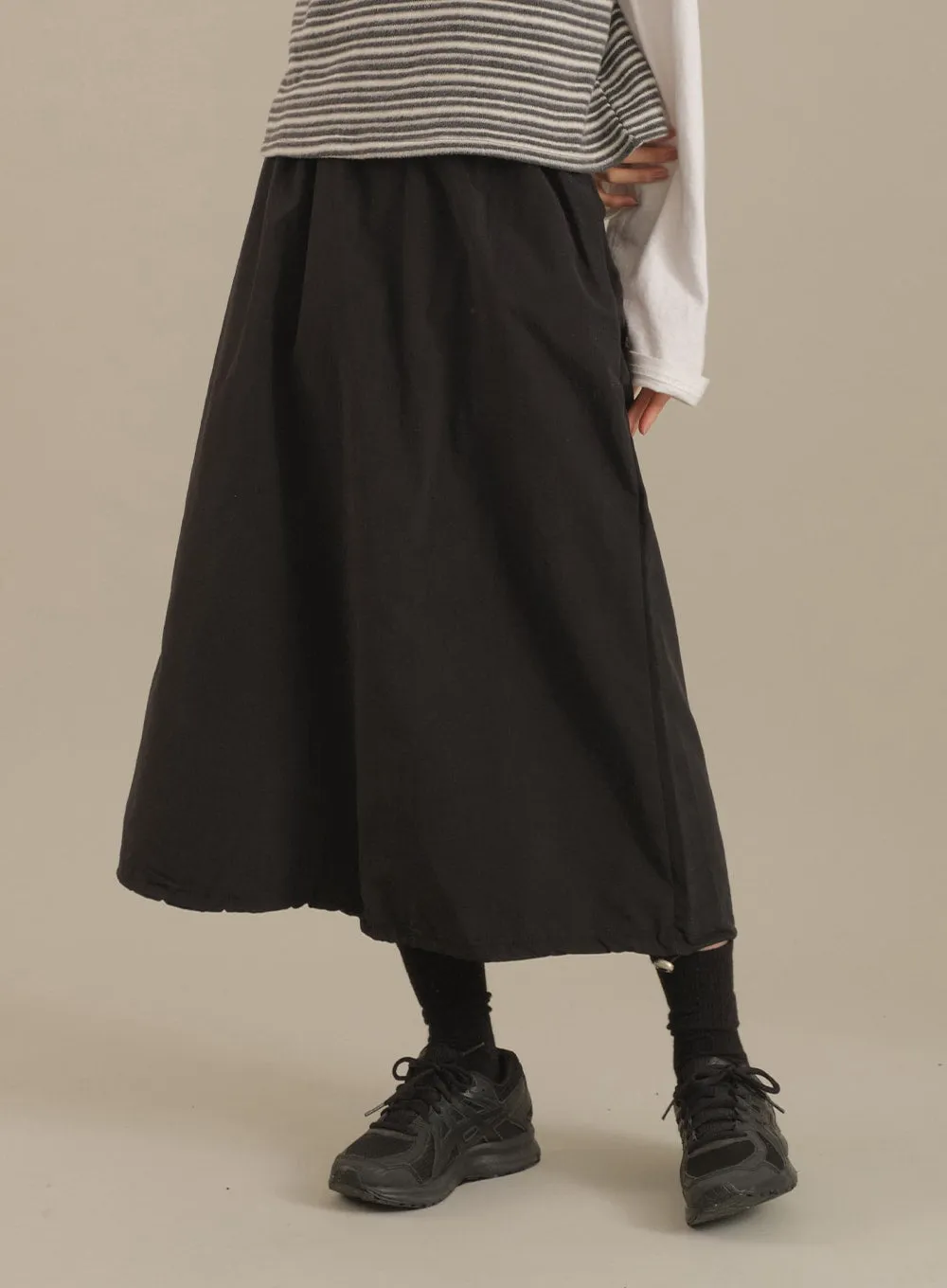 Maxi Skirt with String in Hem