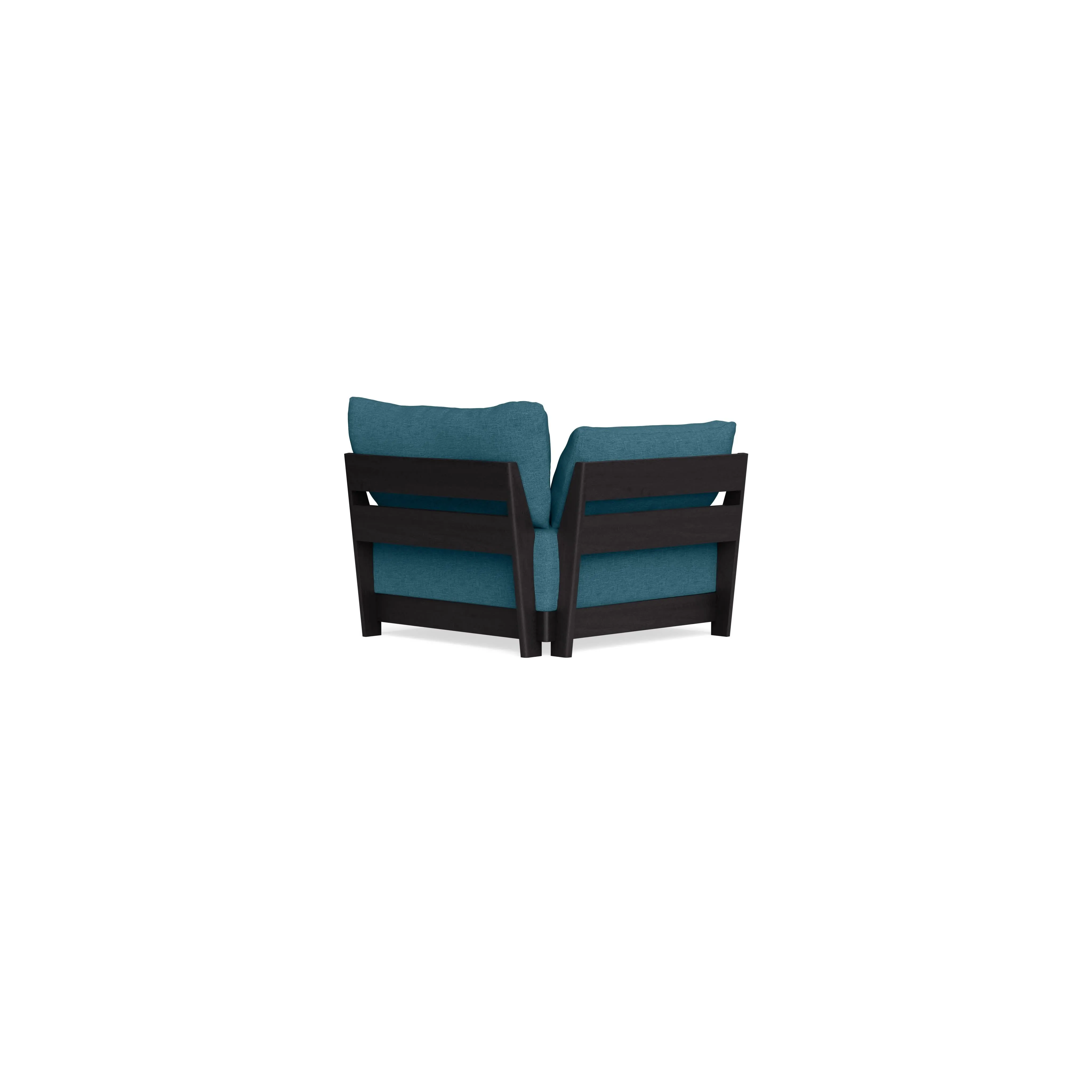 Modular Bondi Black End Chair in Aegean Blue | Classic Blend