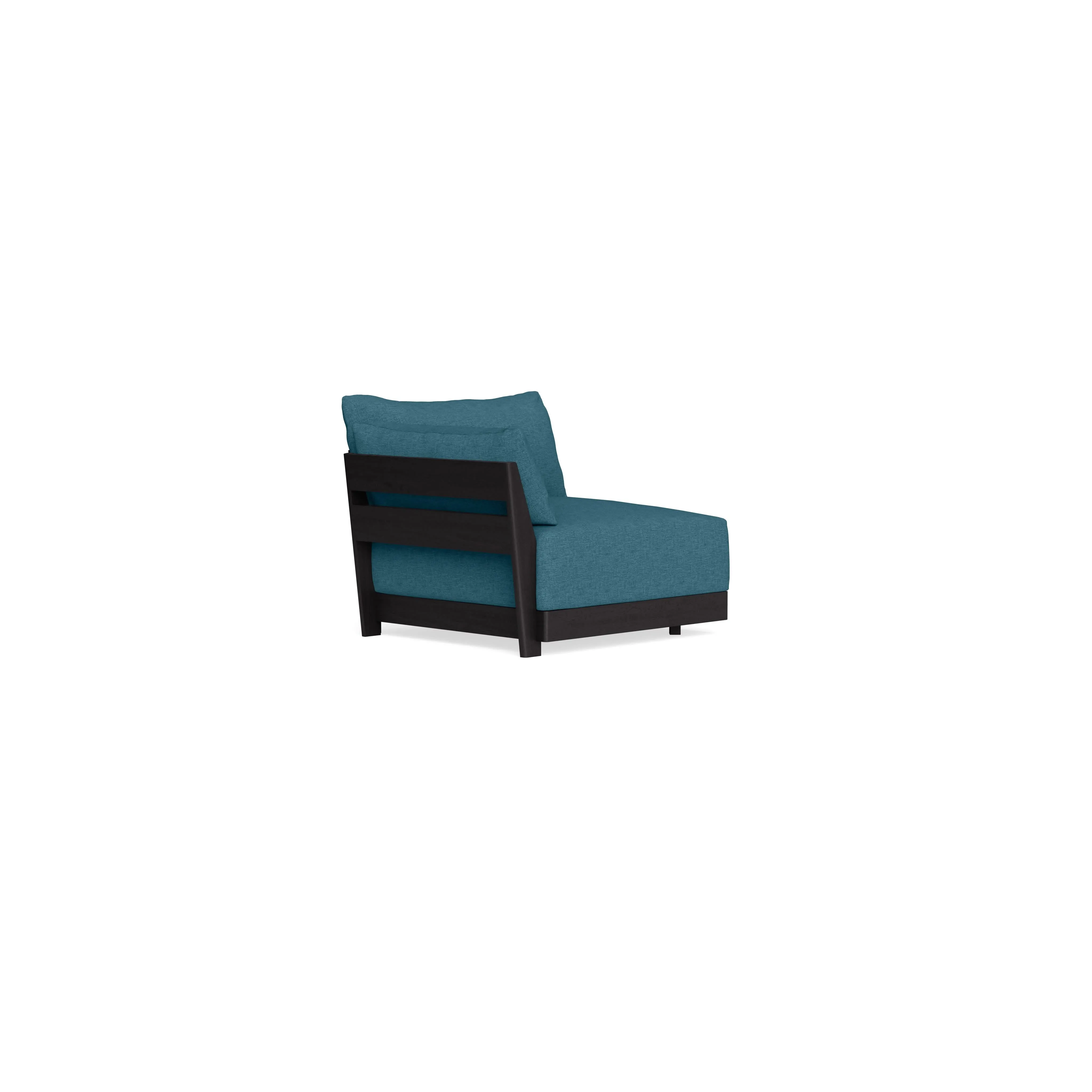 Modular Bondi Black End Chair in Aegean Blue | Classic Blend