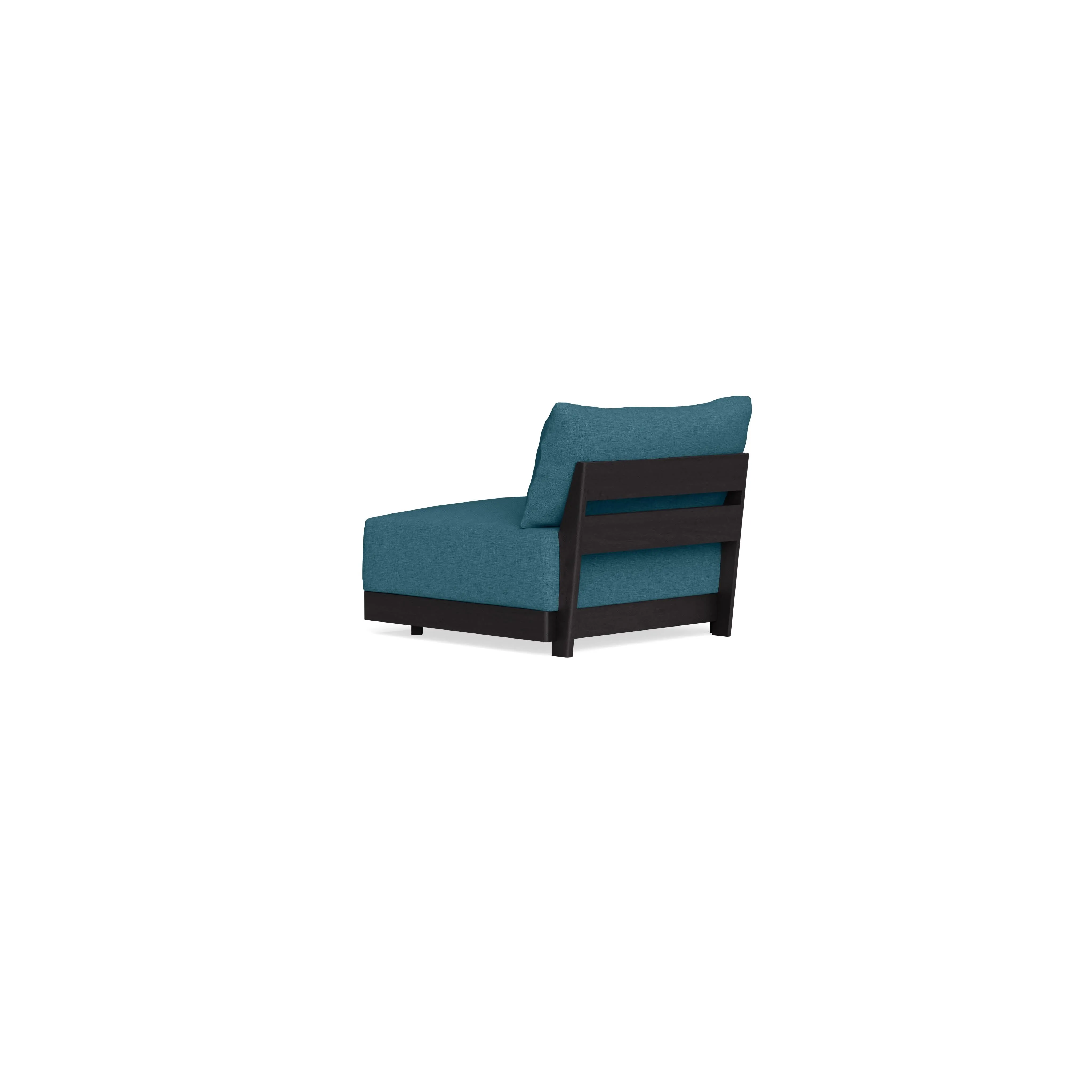 Modular Bondi Black End Chair in Aegean Blue | Classic Blend