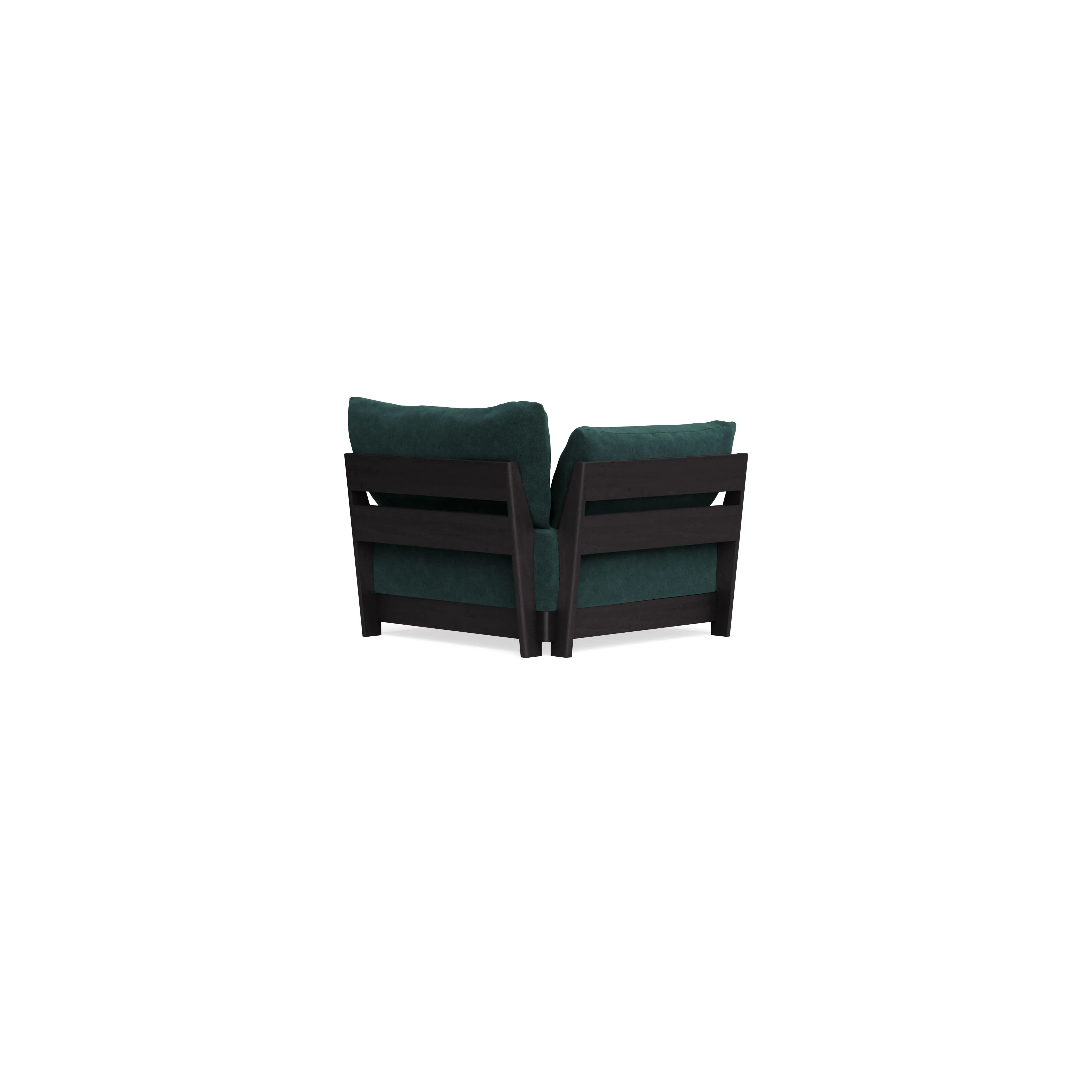 Modular Bondi Black End Chair in Harbor Blue | Classic Blend