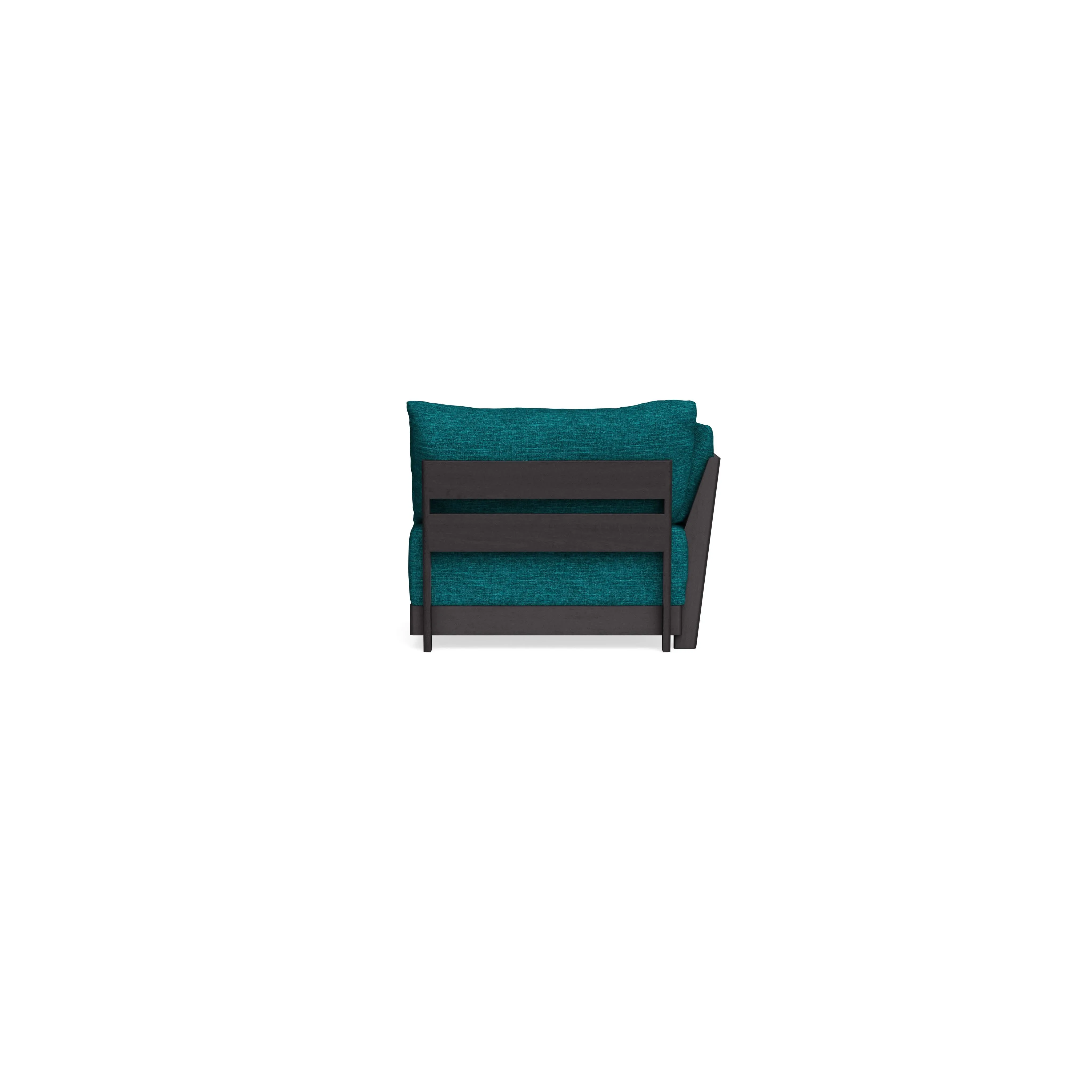 Modular Bondi Black End Chair in Marine Teal | Memory Foam Blend