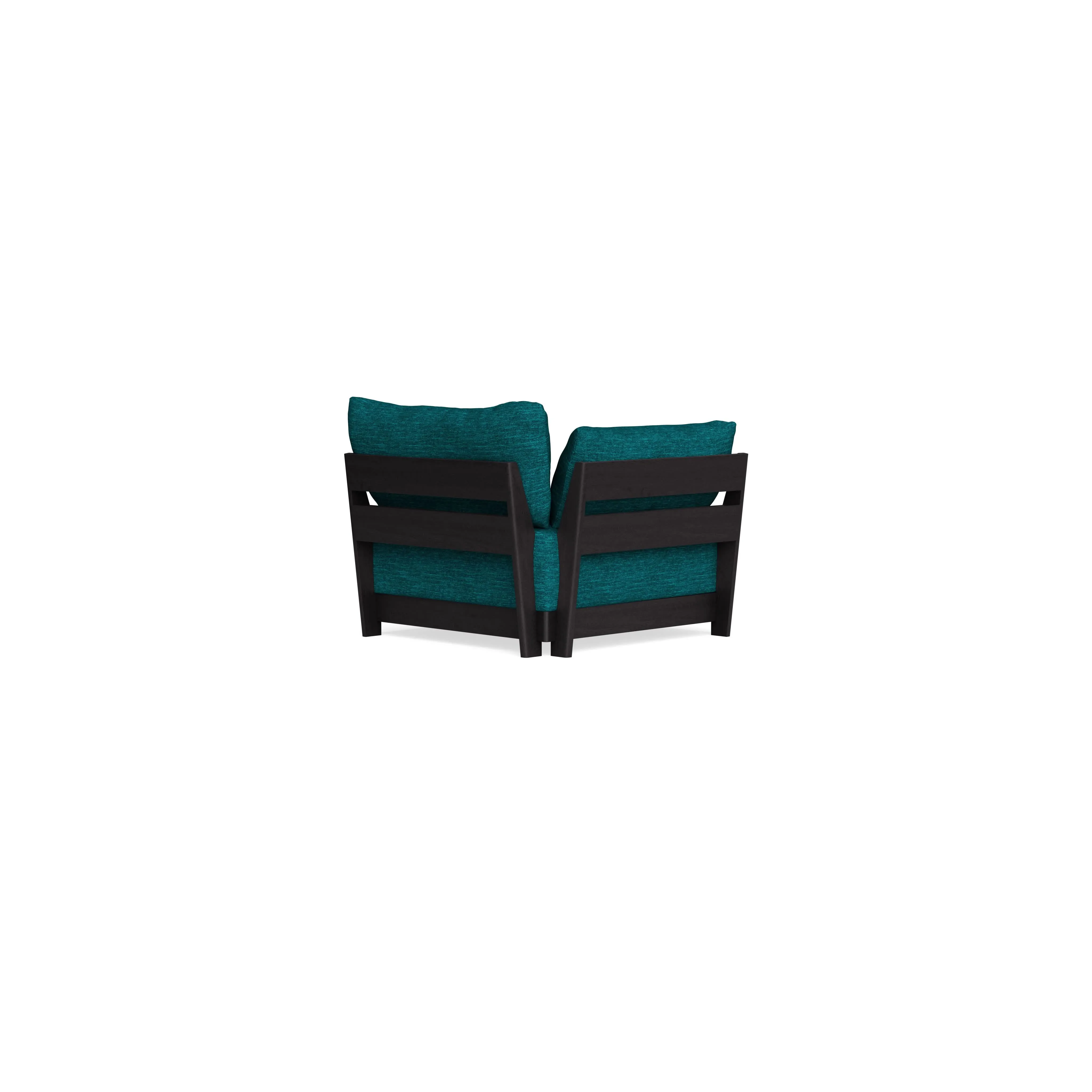 Modular Bondi Black End Chair in Marine Teal | Memory Foam Blend