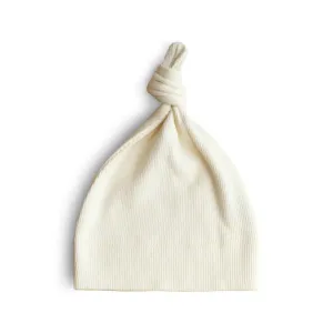 Mushie - Organic Cotton Knotted Beanie - Ivory