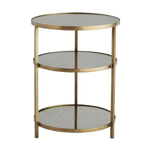 Percy End Table Antique Brass