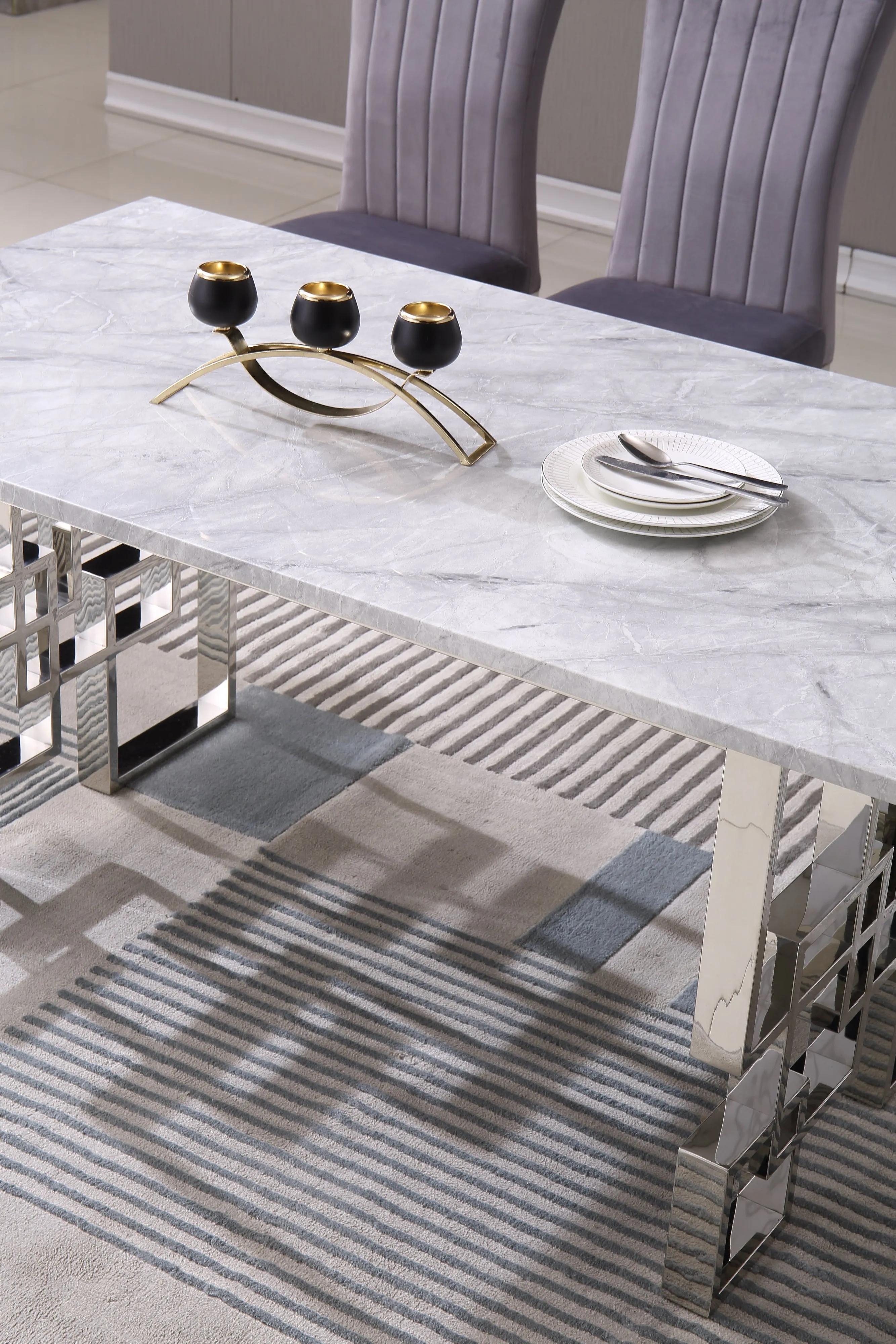 RDT213 Rectangular Marble Dining Table