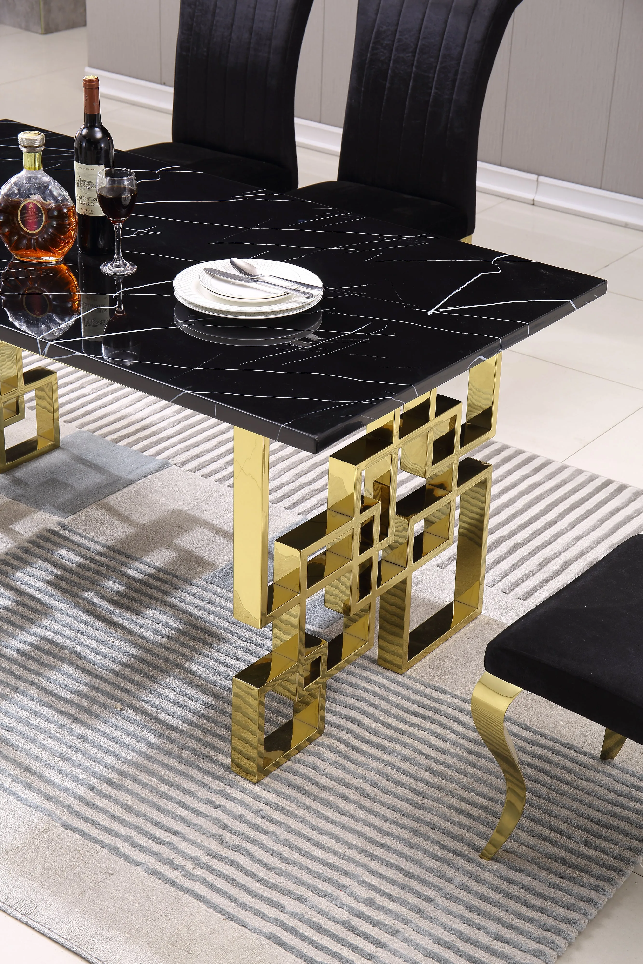 RDT213 Rectangular Marble Dining Table