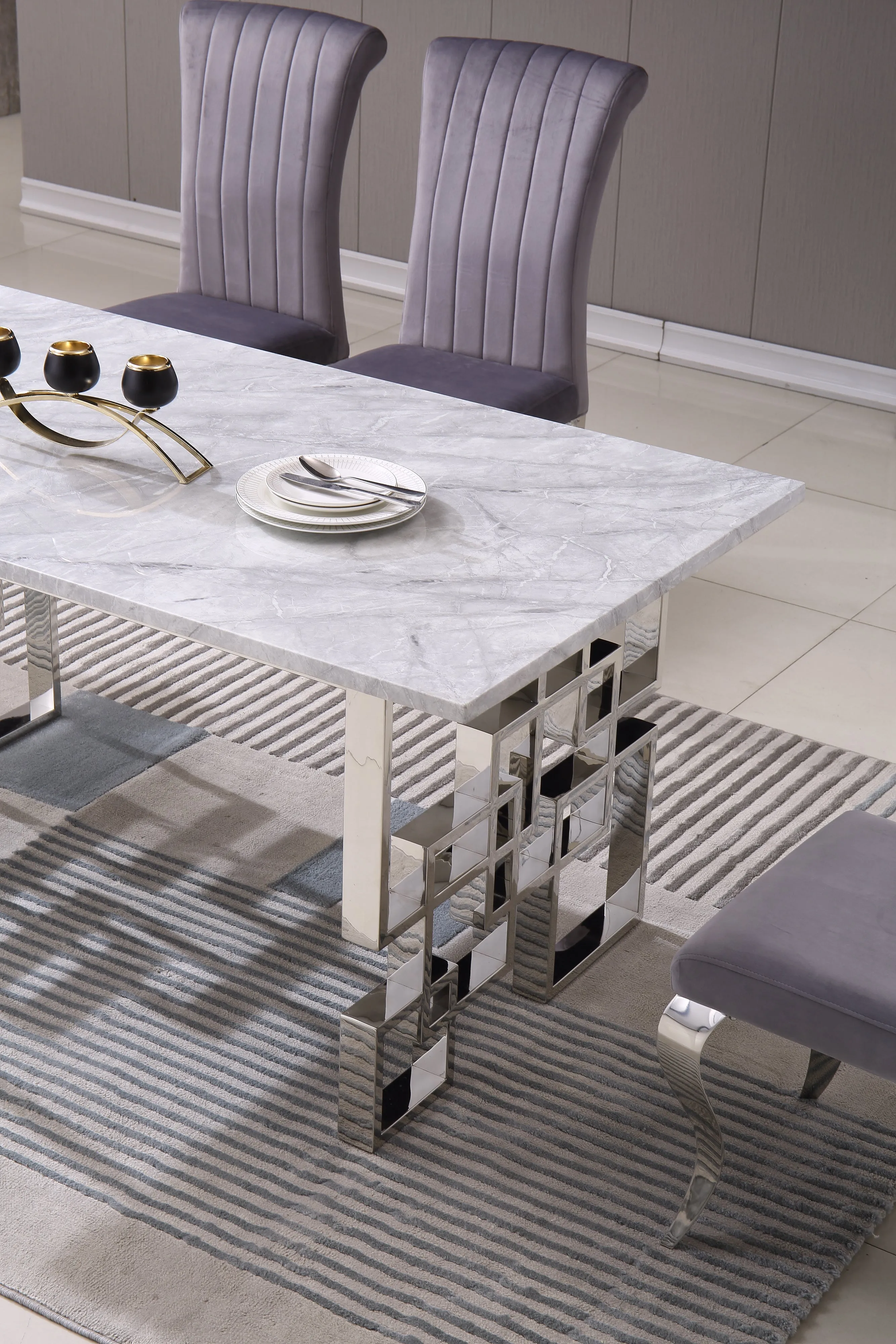 RDT213 Rectangular Marble Dining Table