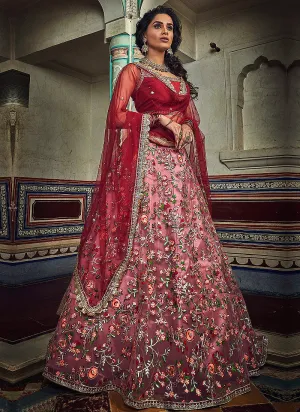 Red Designer Wedding Lehenga Choli