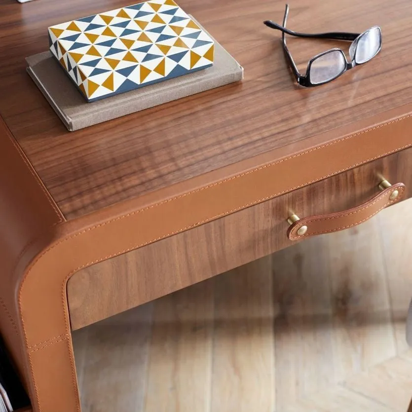 Roberto Desk Tan Leather