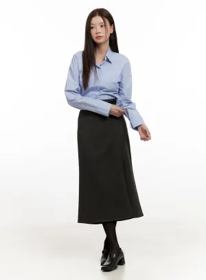 Side-Slit Midi Skirt ON422