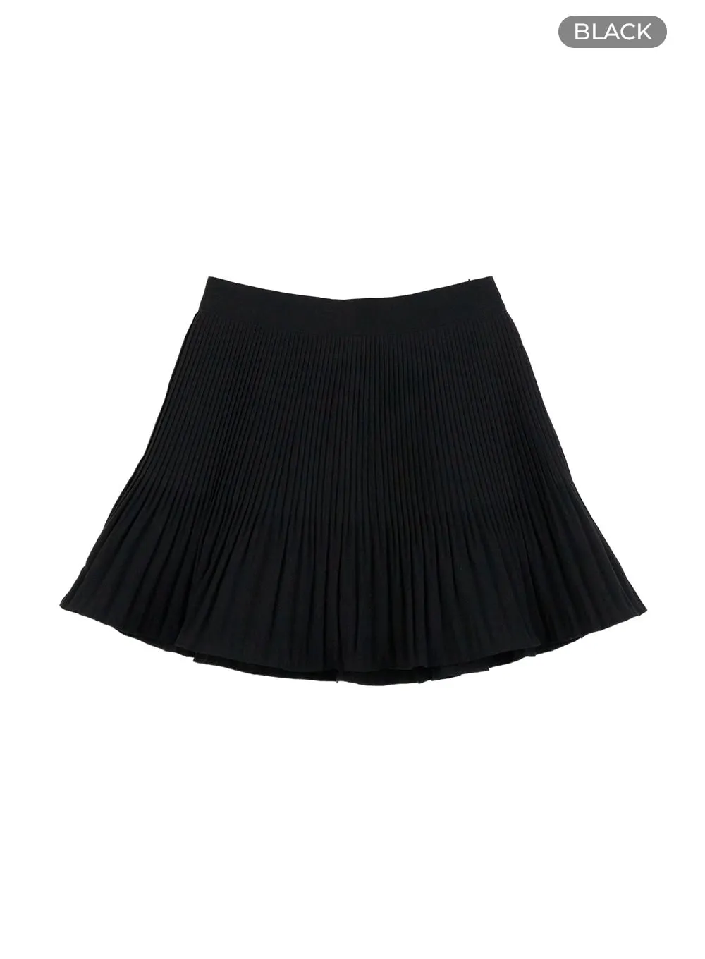 Solid Flare Banded Mini Skirt OG407