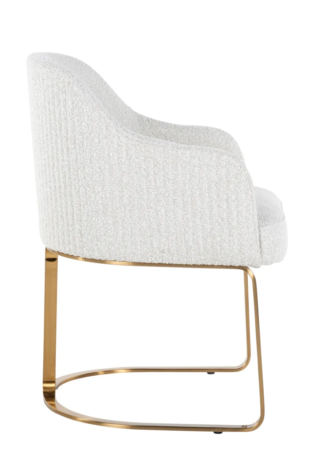 White Bouclé Modern Dining Chair | OROA Hadley