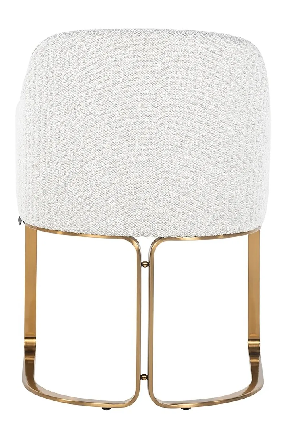 White Bouclé Modern Dining Chair | OROA Hadley