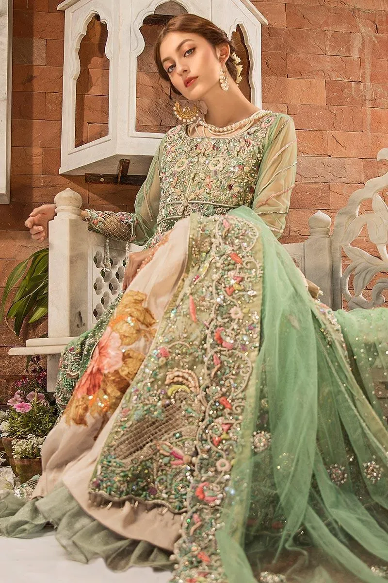 Zahra Ahmad - Lotus - Green - Net - 3 Piece